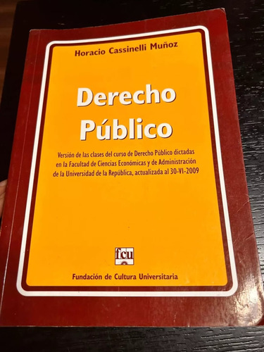 Libro Derecho Público De Horacio Cassinelli Muñoz