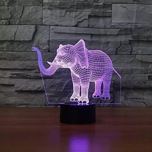 Lámpara de Escritorio Led Elefante Rosa 