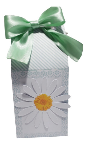 10 Caixinhas Personalizadas Margaridas 5 - Verde