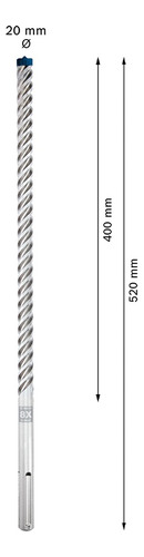 Broca De Videa Sds Max 4 Pontas Sds Max8 20mm 52cm Bosch