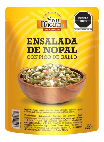 Ensalada De Nopal San Miguel Con Pico De Gallo 420 G