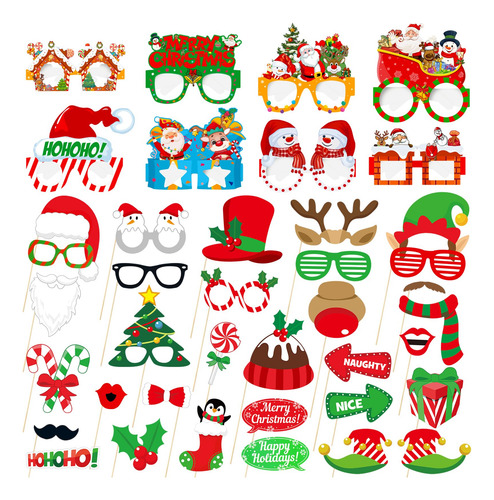 40 Piezas De Suministros De Fiesta De Navidad Incluye