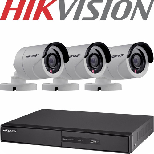 Imagen 2 de 10 de Kit Seguridad Hikvision Dvr 4 + 3 Camaras