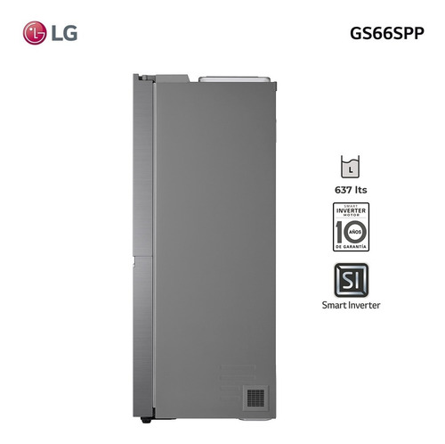 Imagen 4 de 9 de Refrigerador Inverter 637l LG Gs66spp