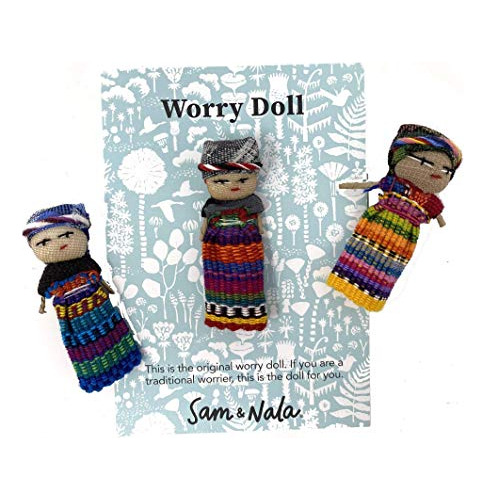 Sam & Nala Worry Dolls, Personal Worry Eater Doll De Guatema
