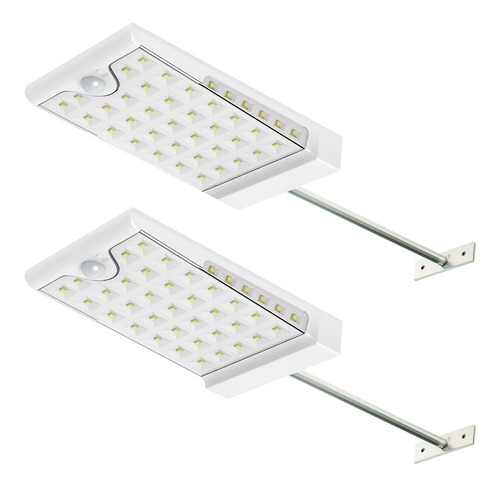 Pack 2 Reflector Exterior Jardin Led Solar 46 Led A Pedido! 