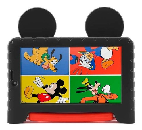 Tablet Multilaser M7S Plus Mickey Mouse NB314 7" 16GB preto/vermelho com 1GB de memória RAM