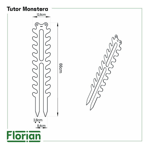 Tutor Plantas Acero Color Pintura Enredadera Para Monstera Verde