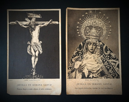 Antiguo Grabado Fotografico Español Religioso Años 30!!!