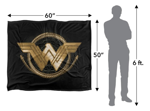 Mulher Maravilha Lasso Logotipo Sedoso Toque Super Macio Cob