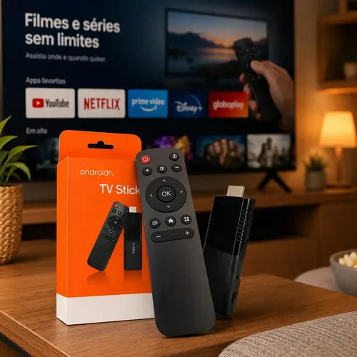 Tv Stick 4k Android Chromecast Smart Hdmi Wifi Ao Vivo Preto Padrao