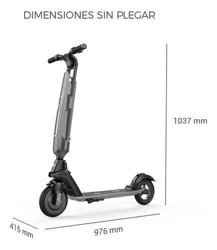 Imagen 7 de 10 de Monopatin Electrico Scooter Auton.30km Usb Gris Cuotas U1
