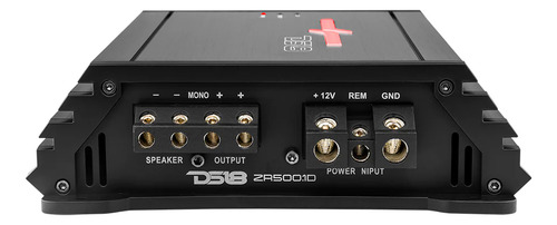 Amplificador de Audio Para Automóvil DS18 ZR500.1D ZR Series 1500 Watts Máximo 1 Canal Monoblock Clase D Color Negro