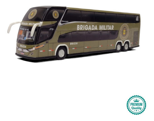 Miniatura Ônibus Brigada Militar G7 Verde 30cm