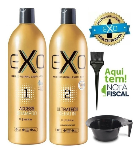 Exo Hair Alisamento Exoplastia Capilar 2x1000ml + Brinde!