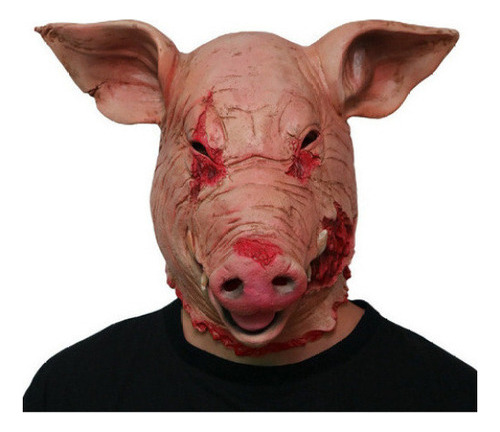 Máscara De Cabeza De Cerdo Aterradora De Halloween