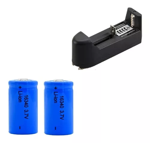 10 Pilas Recargable 16340 Bateria Cr123 1300mah 3.7v Pequeña