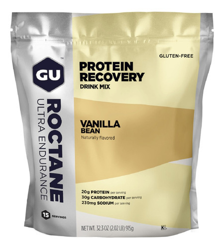 Protein Recovery Drink Mix Roctane Gu 915g Ultra Endurance Sabor Vainilla Bean