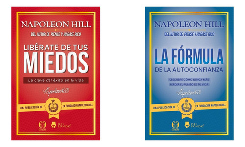 Liberate Miedos + Autoconfianza - Napoleon Hill - 2 Libros