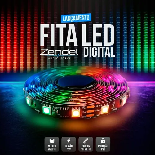 Central Vu+ Zendel Fita Led 5m 2811 Rgb 300 Leds Zd-kvu-5 | Frete