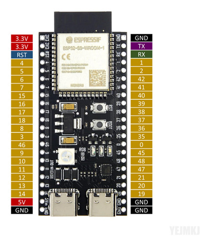 Placa De Desarrollo Yejmkj 3pcs Esp32 S3