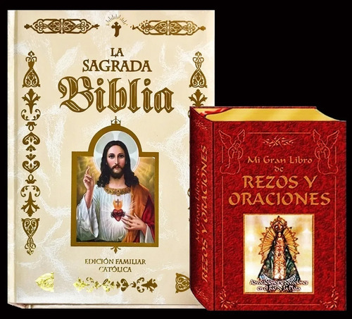 Sagrada Biblia Católica + Gran Libro De Rezos Y Oraciones