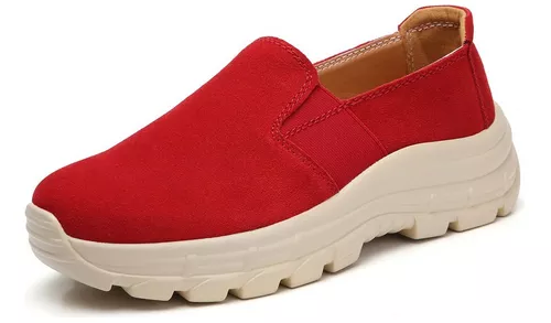 Zapatos Rojos Gamuza Mujer Santorini | MercadoLibre