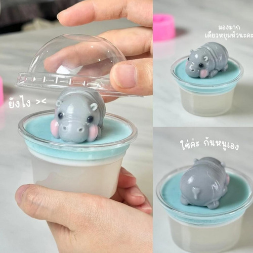 Molde De Silicona Para Gelatina De Hipopótamo Molde De Hipop