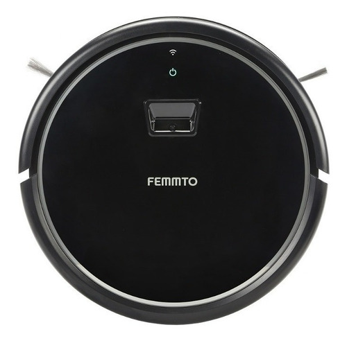 Imagen 2 de 5 de Aspiradora Robot Femmto 220V Negra Con Mapeo Inteligente Giroscopica