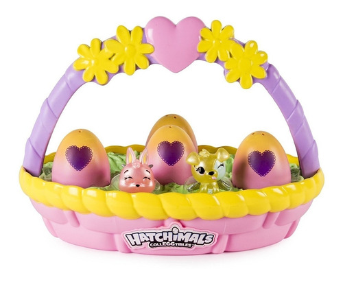 Cesta Com 6 Hatchimals Colleggtibles C/ 4 Ovos + 2 Hatchimal