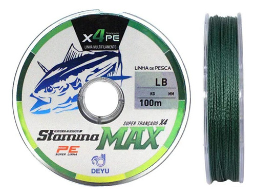 Linha De Pesca Multifilamento Max X4 0,35mm 55lb 100m Deyu