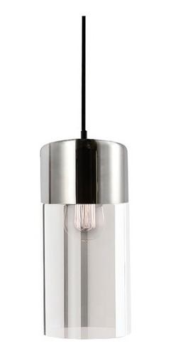 Colgante Cristal Gurion 1 Luz Cromo Moderno Apto Led Moderno