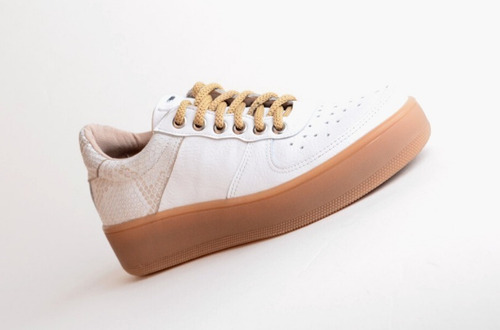 Imagen 7 de 8 de Zapatillas Urbanas De Mujer De Cuero Cordones Klama -ferraro
