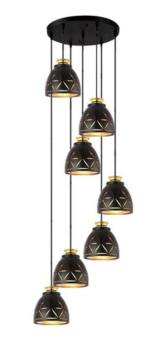 Lámpara Golden Black Ngr Lighitng Campana Mod. Cev-07