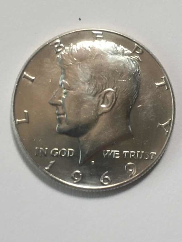 Moneda Half Dollar Plata 1969 Kennedy