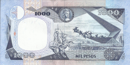 Colombia Reposición 1000 Pesos 2 Agosto 1995