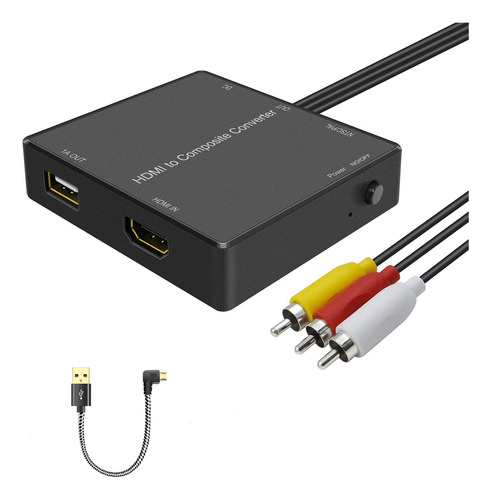 Ruipuo Adaptador Hdmi A Av 720p/1080p, Convertidor Hdmi A Rc