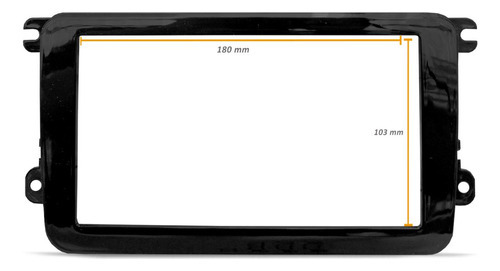 Moldura 2 Din Jetta Passat Variant Tiguan 2006 A 2017 Black