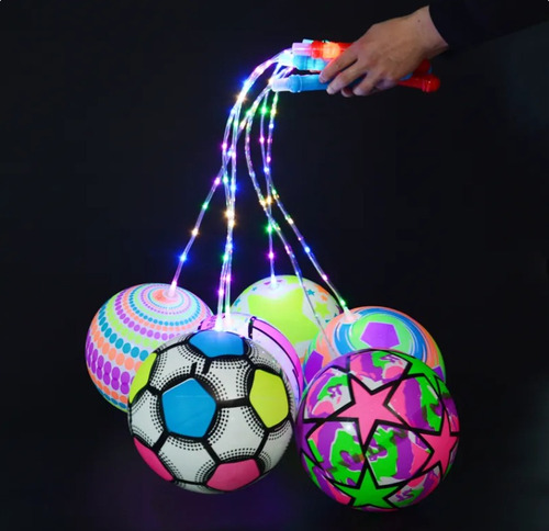 Pelota Inflabe Con Cuerda Led