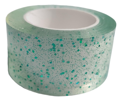 6 Nano Glitter Tape Craft Multifuncional Para Verde Ancho