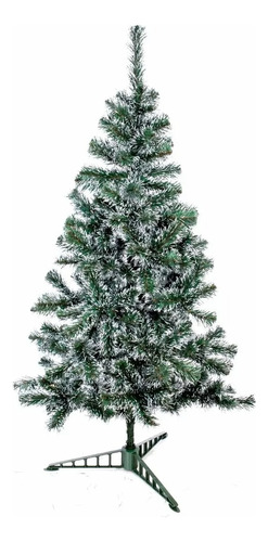 Árvore De Natal Nevada Grande 120cm Com 110 Galhos Decoração