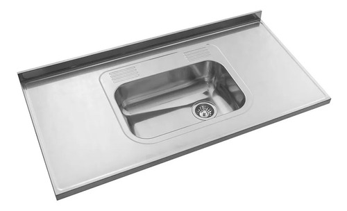 Mesada Cocina Johnson Acero Inox. 120 X 61cm Bacha Simple