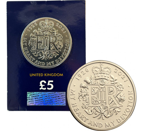Moeda Inglaterra 2021 95 Anos Da Rainha Elizabeth Ii Cc