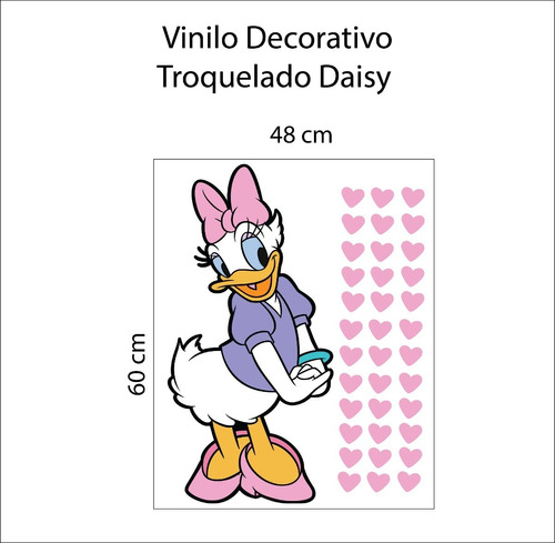 Vinilo Decorativo Minnie Corazones + Nombre