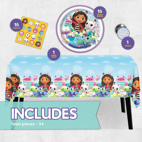Platos Suministros De Fiesta De Casa De Gabbys Dollhouse
