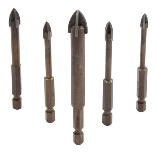 Imagem 6 de 6 de Kit Broca Indestrutível Titanio Universal Fura Tudo 7pcs