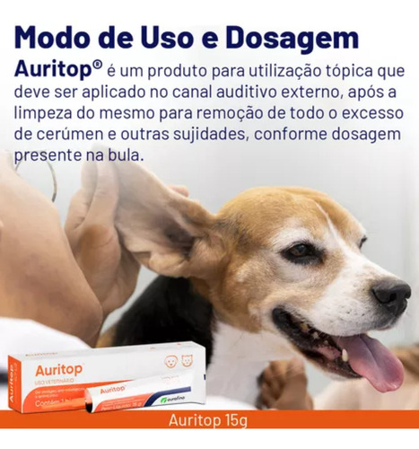 Remédio Ouvido Otite Antimicótico Analgésico Auritop 15g