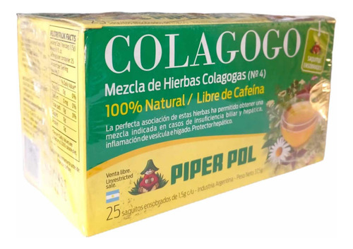 Colagogo Protector Hepatico Mezcla De Hierbas Piper Pol