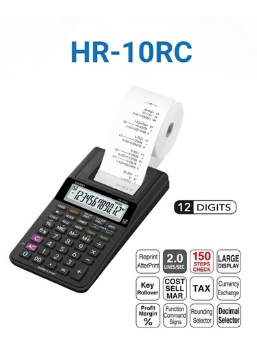 Calculadora Con Impresora Casio Modelo Hr-10rc