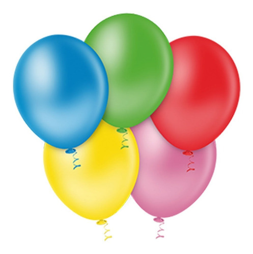 5 Pct Balões Bexiga Pic Nº 7 Liso C/ 50un - Consulte Cores